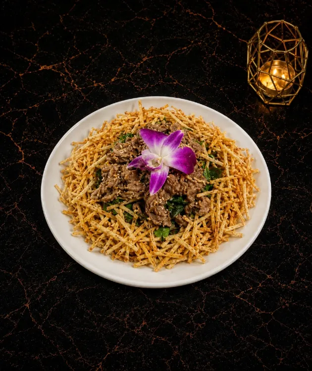 Gỏi bò khoai môn